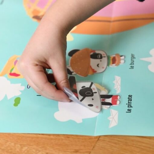 Poster géant + 43 stickers – Joue avec Gadou (3-6 ans)