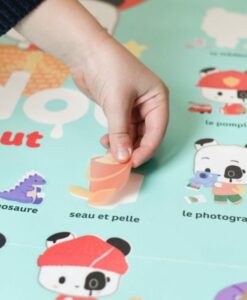 Poster géant + 43 stickers – Joue avec Gadou (3-6 ans)
