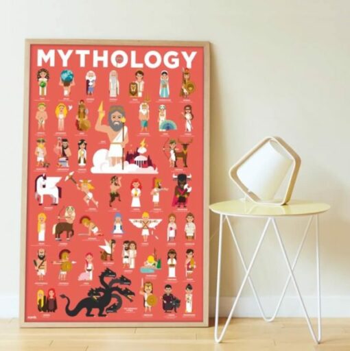 Poster pédagogique + 38 stickers – Mythologie (7-12 ans)