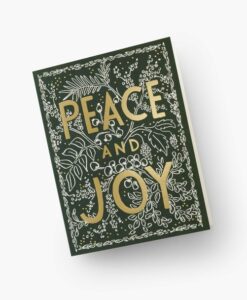Carte voeux Evergreen Peace Joy Rifle Paper