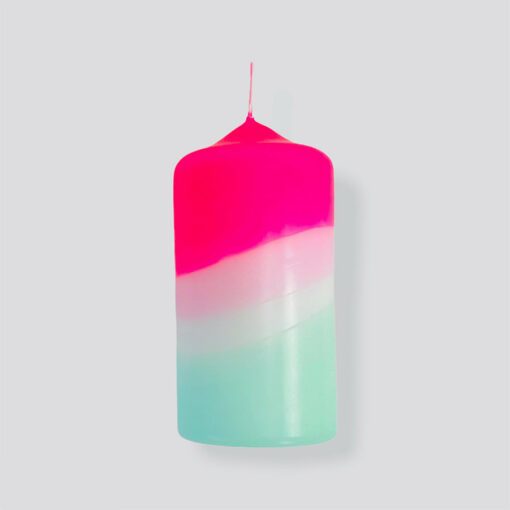 Bougie Dip Dye Neon – Peppermint Tower