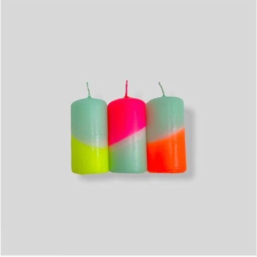 Bougies Dip Dye Neon – Rainbow Drops