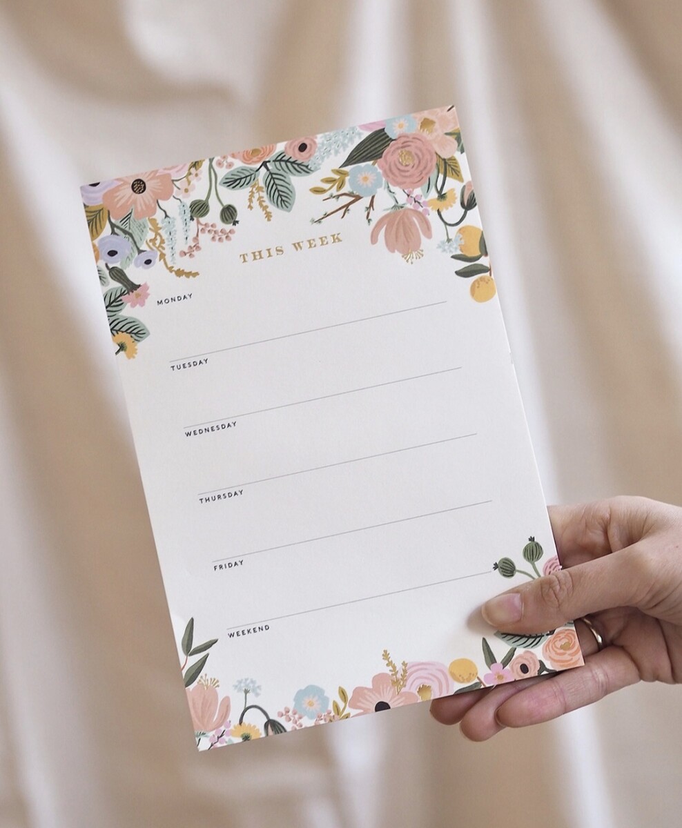 Grand bloc-notes Rifle Paper Garden Party pastel