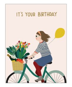 Carte anniversaire Bicyclette Studio Eleven