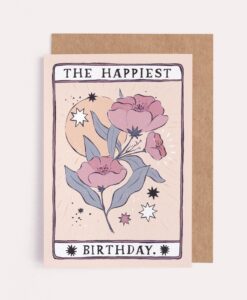 Carte anniversaire Fleur de tarot Sister Paper