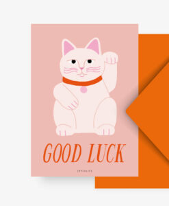 Carte Bonne chance Lucky cat