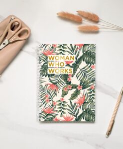 Agenda pro/perso Woman Who Works Pink Tropic