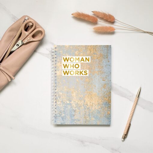 Agenda pro/perso Woman Who Works Marble Gold