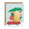Carte à gratter personnalisable Noël Red Truck
