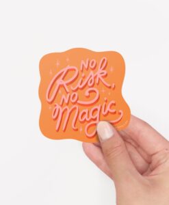 Carte sticker No Risk No Magic