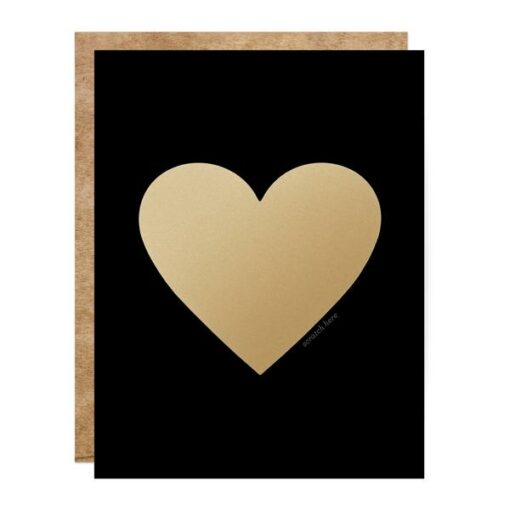 Carte à gratter Black & Gold Heart