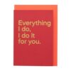 Carte Everything I do, I do it for you – Say It With Songs