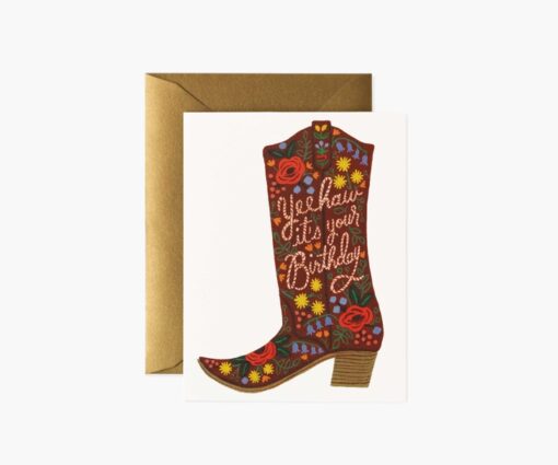 Carte anniversaire Cowboy Boots Rifle Paper