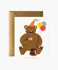 Carte anniversaire Ours Gourmand Rifle Paper