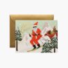 Carte Skiing Santa Rifle Paper
