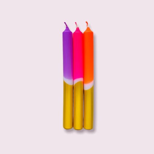 Bougies Dip Dye X-Mas Neon Holiday