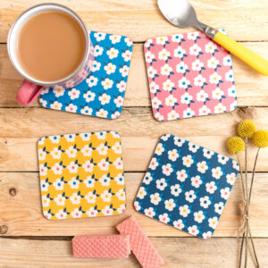Sous-verres Retro Floral x4