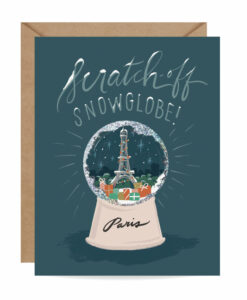 Carte à gratter Snow Globe Paris