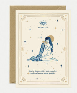 Carte anniversaire Astrologie Verseau