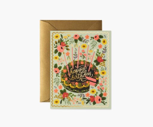 Carte anniversaire Floral Cake Rifle Paper