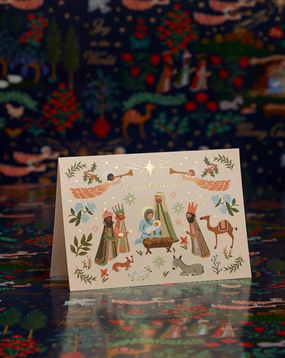 Carte ‘Crèche de la Nativité’ Rifle Paper