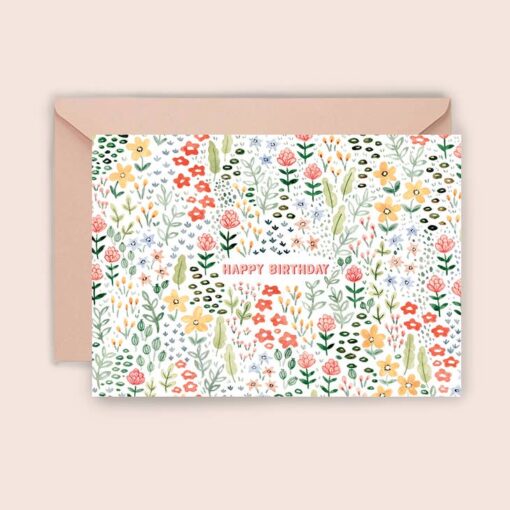 Carte anniversaire Flower Meadow Luvter Paper