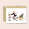 Carte X-Mas Bike Girl Luvter Paper