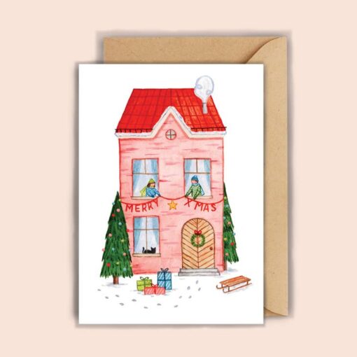 Carte X-Mas House Luvter Paper