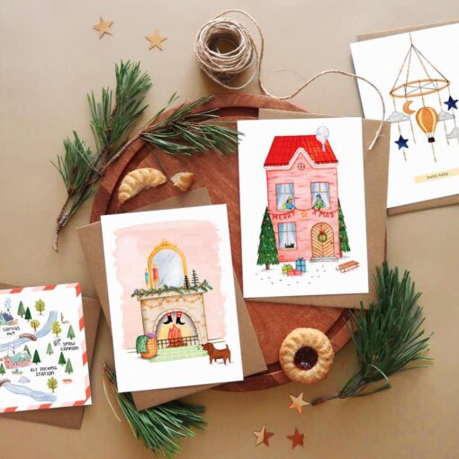 Carte X-Mas House Luvter Paper