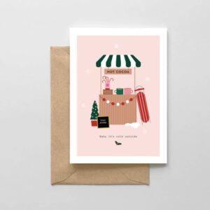 Carte de Noël Hot Cocoa Spaghettis & Meatballs