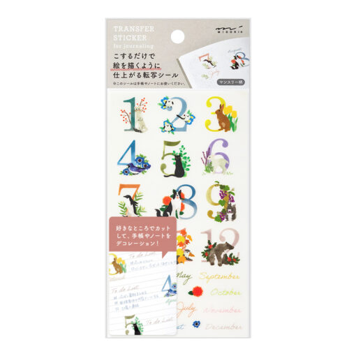 Stickers Midori Transfer Mois de l’année