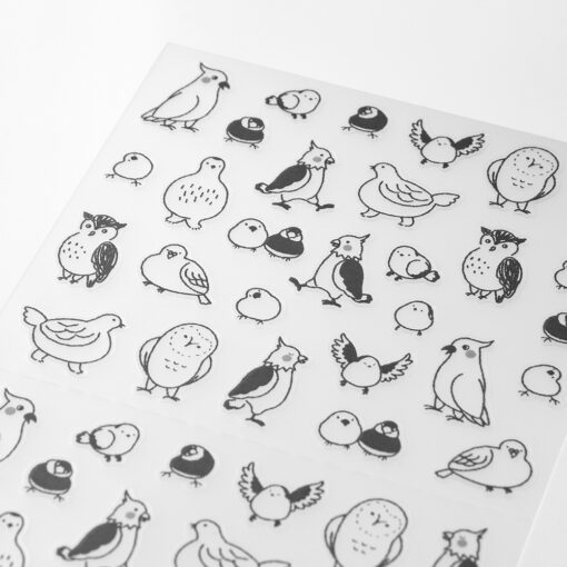 Pochette de stickers repositionnables Oiseau Midori