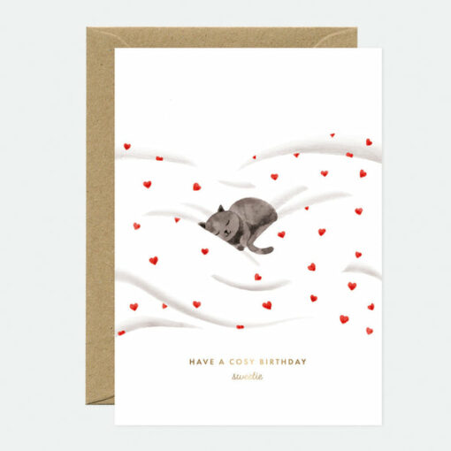 Carte anniversaire Cosy cat All the Ways to Say