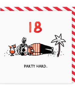 Carte de 18e anniversaire Party Hard Ohh Deer!