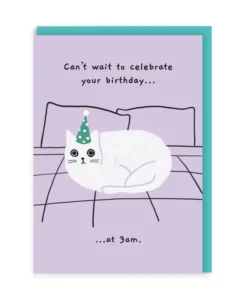 Carte anniversaire Chat Can’t Wait To Celebrate