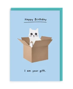 Carte anniversaire Chat I am your gift
