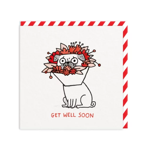 Carte chien Get well soon