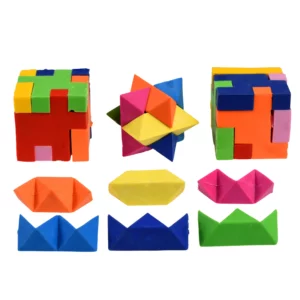 Gommes 3D Puzzle – Lot de 4