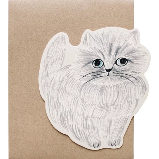 Carte Die-cut Chat Minette