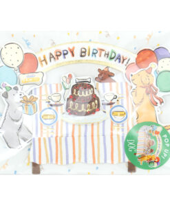 Carte pop-up Table d’anniversaire Chien