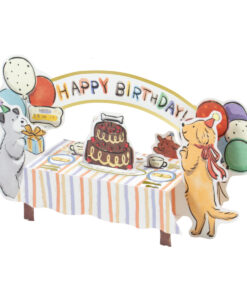 Carte pop-up Table d’anniversaire Chien