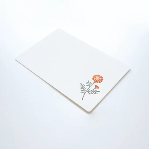 Set de mini cartes et enveloppes Letterpress Marigold