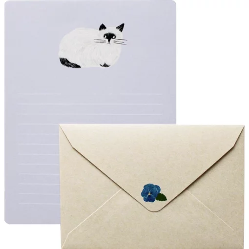 Papiers à lettre et enveloppes Chat Repos