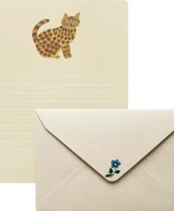 Papiers à lettre et enveloppes Chat Rosette