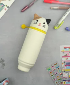 Trousse à crayons Chat blanc
