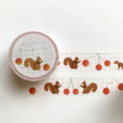 Washi tape Ecureuil Nishi Shuku