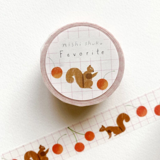 Washi tape Ecureuil Nishi Shuku