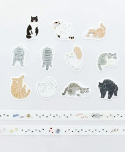 Masking Tape Gommettes Strolling Cat