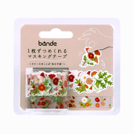 Masking tape Gommettes Le langage des fleurs – Coquelicots