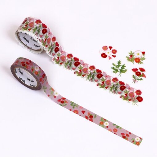 Masking tape Gommettes Le langage des fleurs – Coquelicots